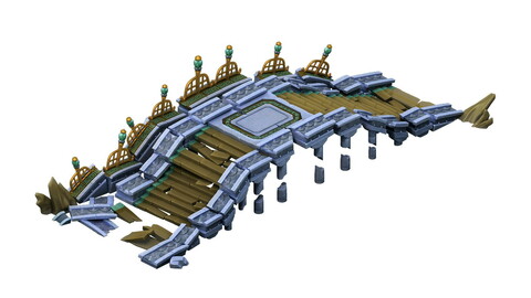 Game Model - Broken Stone Bridge Magic Star Bridge