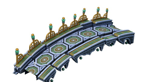 Game Model - Broken Stone Bridge Magic Star Bridge