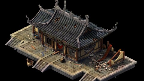 Game Model - Broken Temple of the main hall