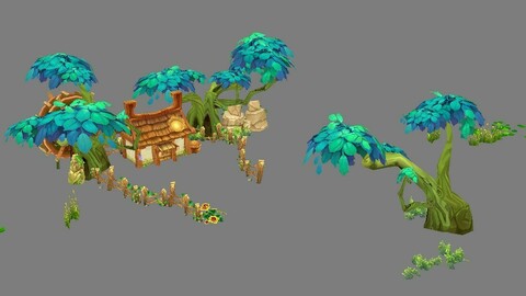 Low mold scene - field hut