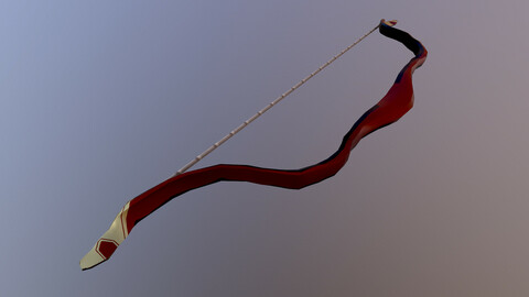 Low Poly Bow 3D Model