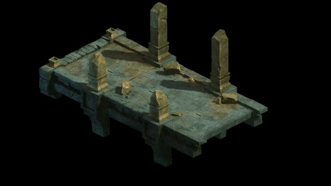 Model - Underground Palace Platform Stone Gallery