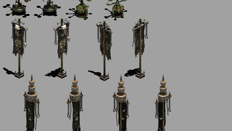 House flagpole - candlestick