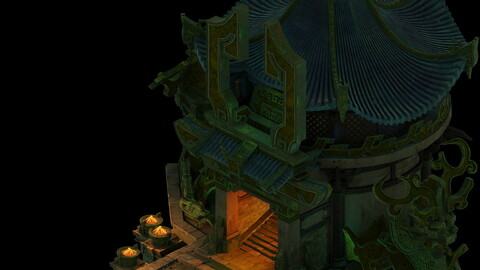 model - the entrance to the underground palace