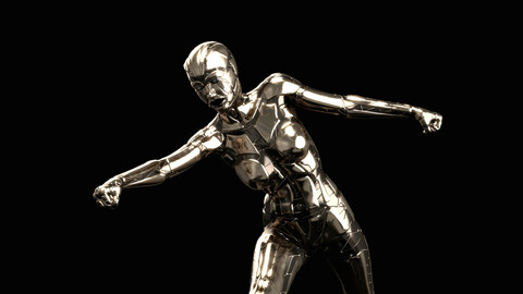 Rigged SILVER DROID Female
