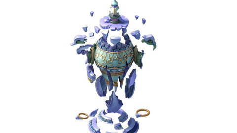 Game model - ancient jade lamp