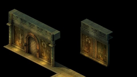Game Model - Ancient tomb wall 011