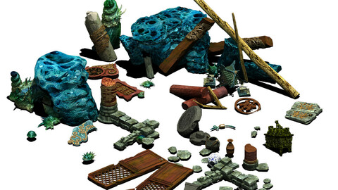 Ancient ruins of the seabed - remains