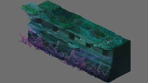 Game Model - Seabed - Coral City Wall 01