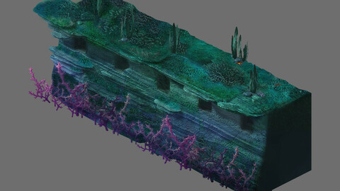 Game Model - Underwater Coral Wall 3