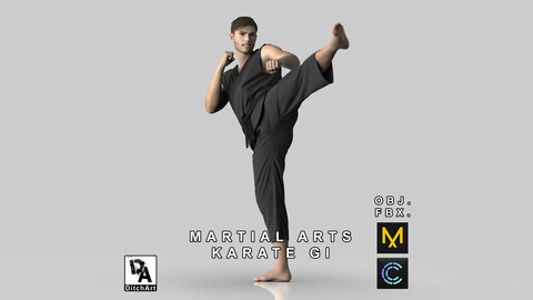 Martial Arts Karate Gi - Marvelous Designer & Clo3D