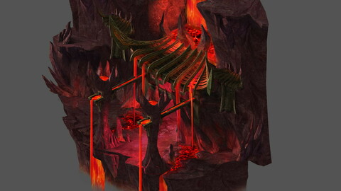 Game Models - Large Buildings in the Volcano