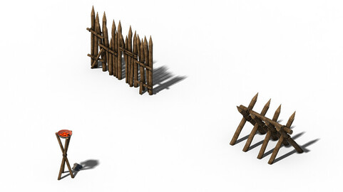 Barracks - Wooden fence 01