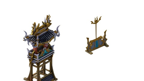 Game Model - Hanging Gardens - Magic army Camp back door