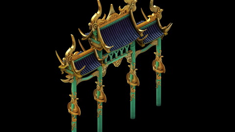 Game model - the sky garden - heaven entrance arch