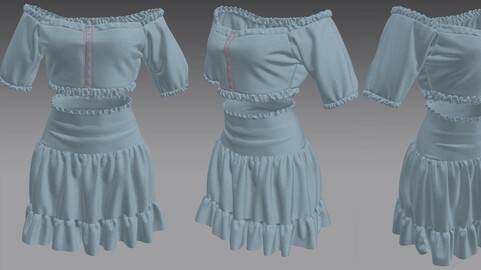 Women's Stylish Croptop with Skirt