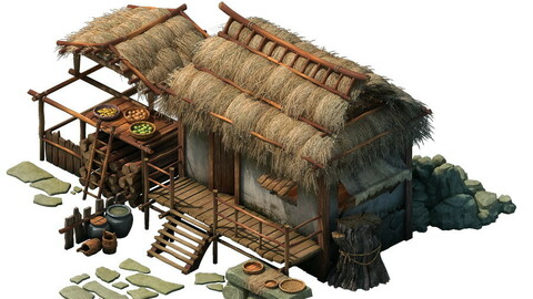 Game Model - Thatched Cottage 02