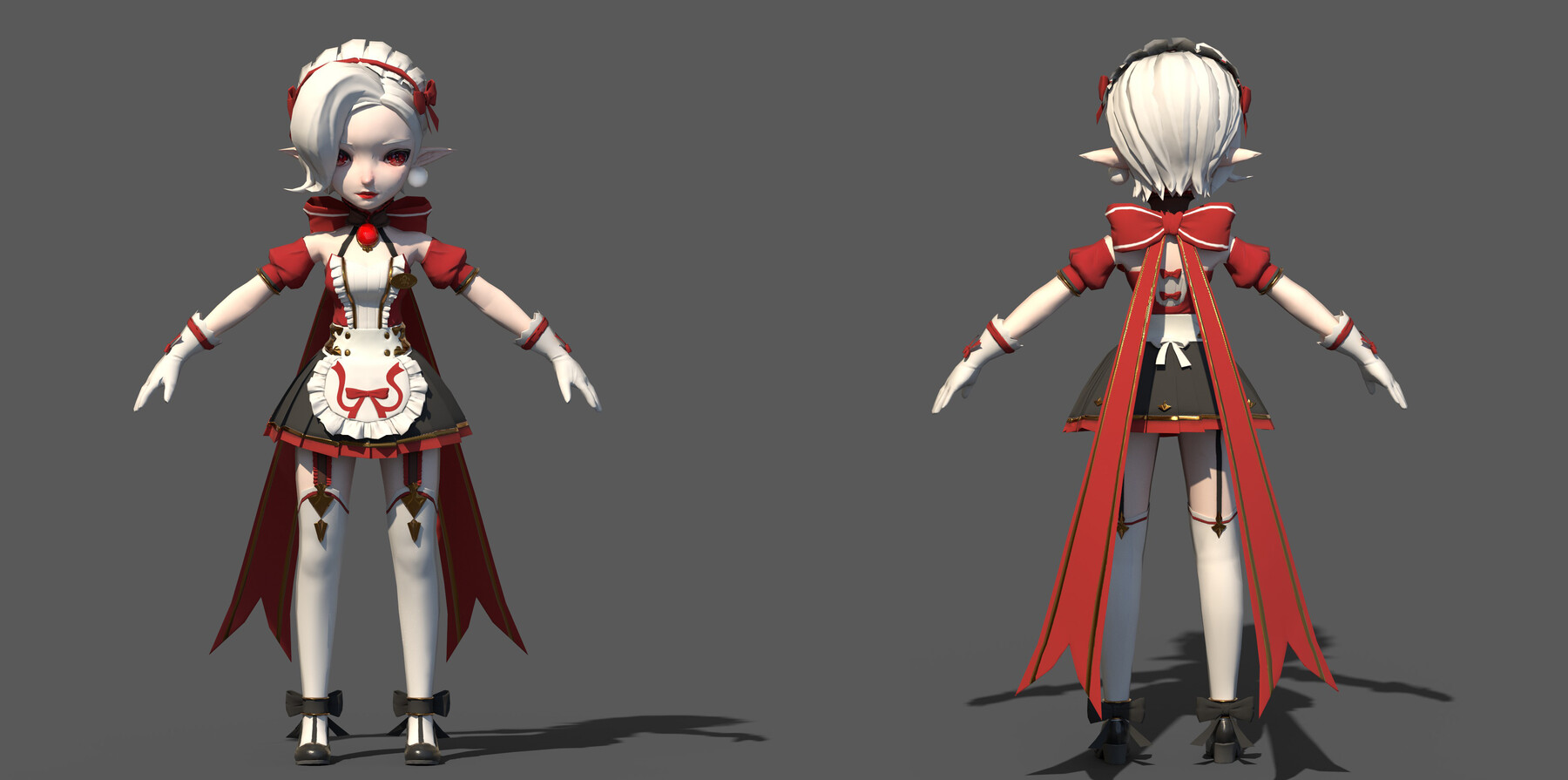 Artstation 二次元人物模型 Game Assets