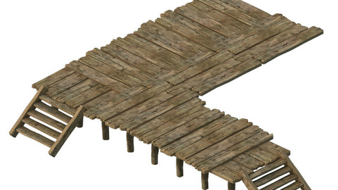 Wooden board - corridor stairs 03
