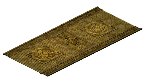 Game model - stone carved ground surface