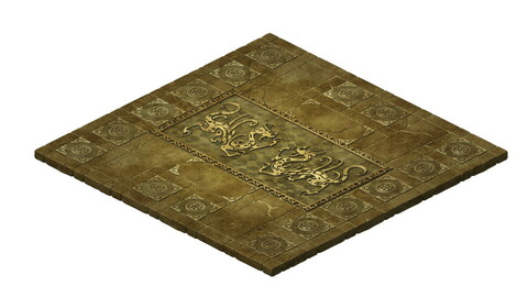 Game Model - stone carved ground surface 02