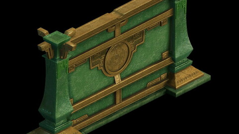 Game model - four holy palace - jade palace wall