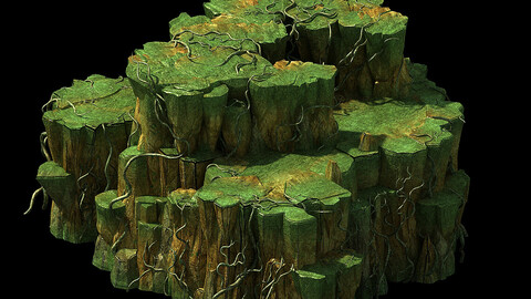 oison Valley scene - rock walls covered with vines