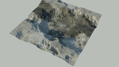 Crater 3D model 2 lod