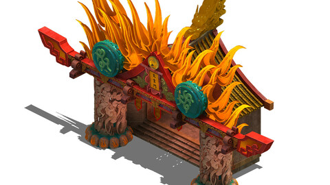 Religion - fire cloud door