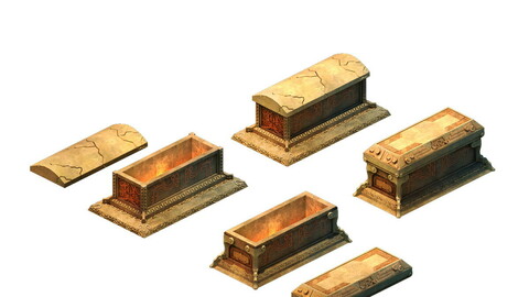 model - the main tomb room sarcophagus panorama 02