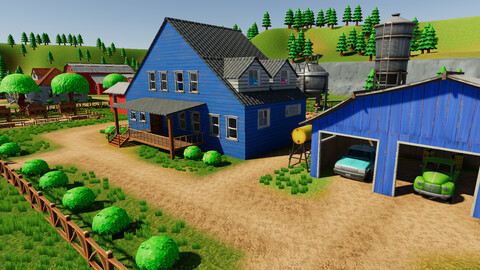 Stylized Farm Village