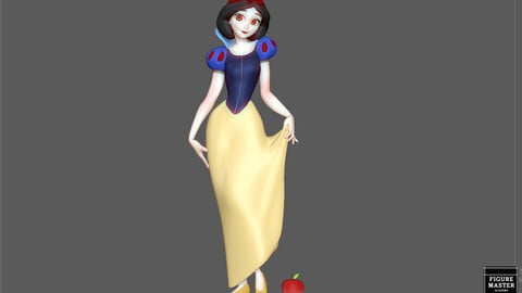 SNOW WHITE DISNEY PRINCESS CHARACTER CUTE GIRL ANIME WOMANSTATUE 3D print model