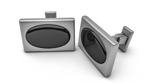 The silver cufflink