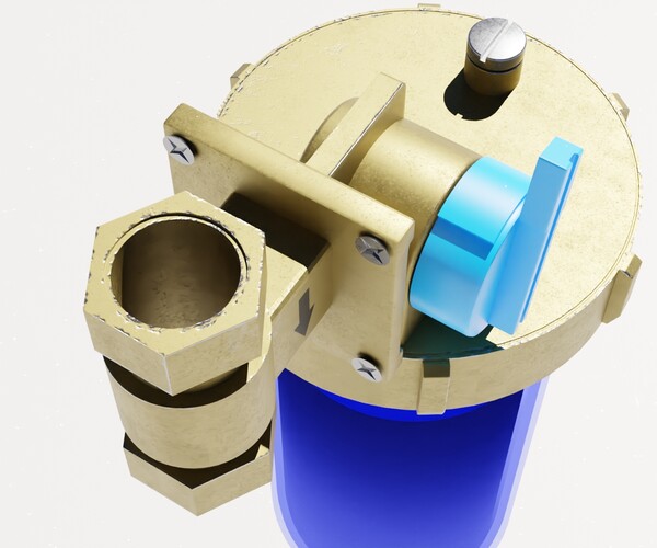 ArtStation Boiler Filter 3D comleted of textures and PBR materials