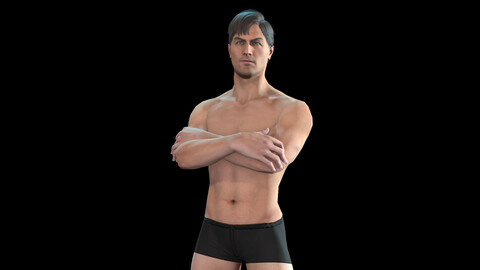 BaseMeshEvroBody V2 censore and nude version Low-poly 3D model