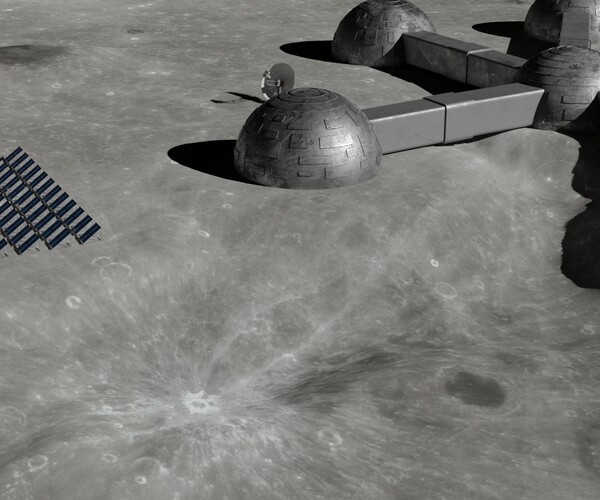 Artstation Moon Base 3d Model Resources