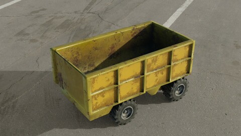 Container truck 3D model