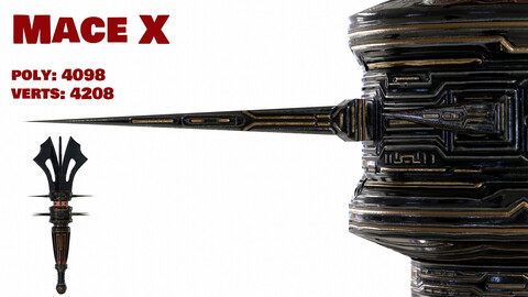 Mace X (Low-poly)