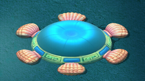 marine cartoon world - water element of the nest