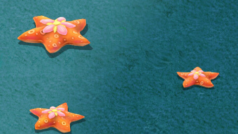 Submarine cartoon world - love five-pointed star