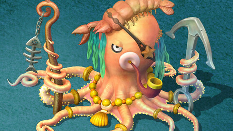 Submarine Cartoon World - Octopus Guardian