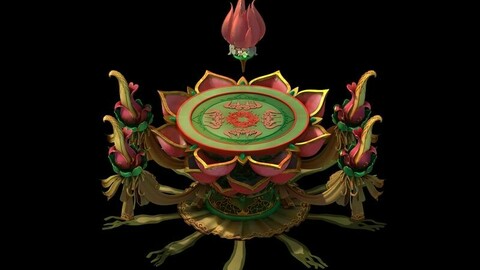Models - Family Objects - Eight Immortals Table 02