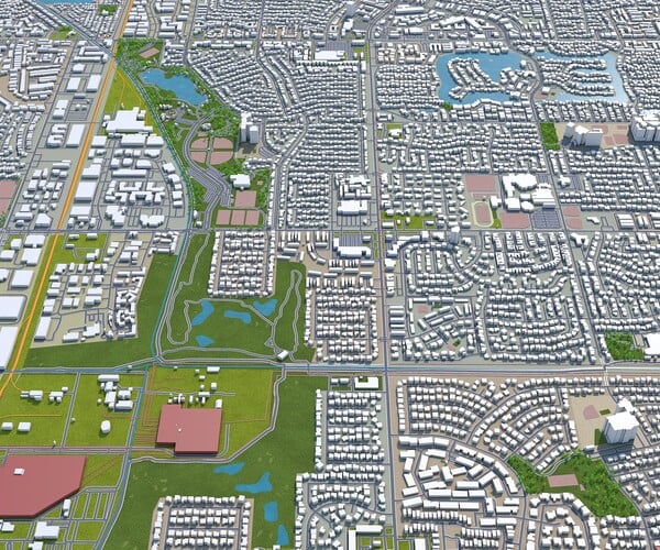 ArtStation - Chandler city Arizona USA 3d model 25km | Game Assets