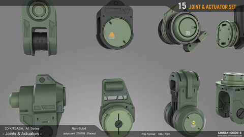 3D Kitbash - Joints-Actuators Set