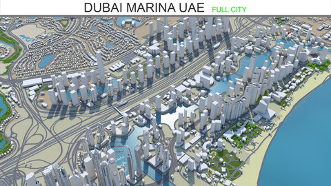 Dubai Marina city UAE  3d model 6km