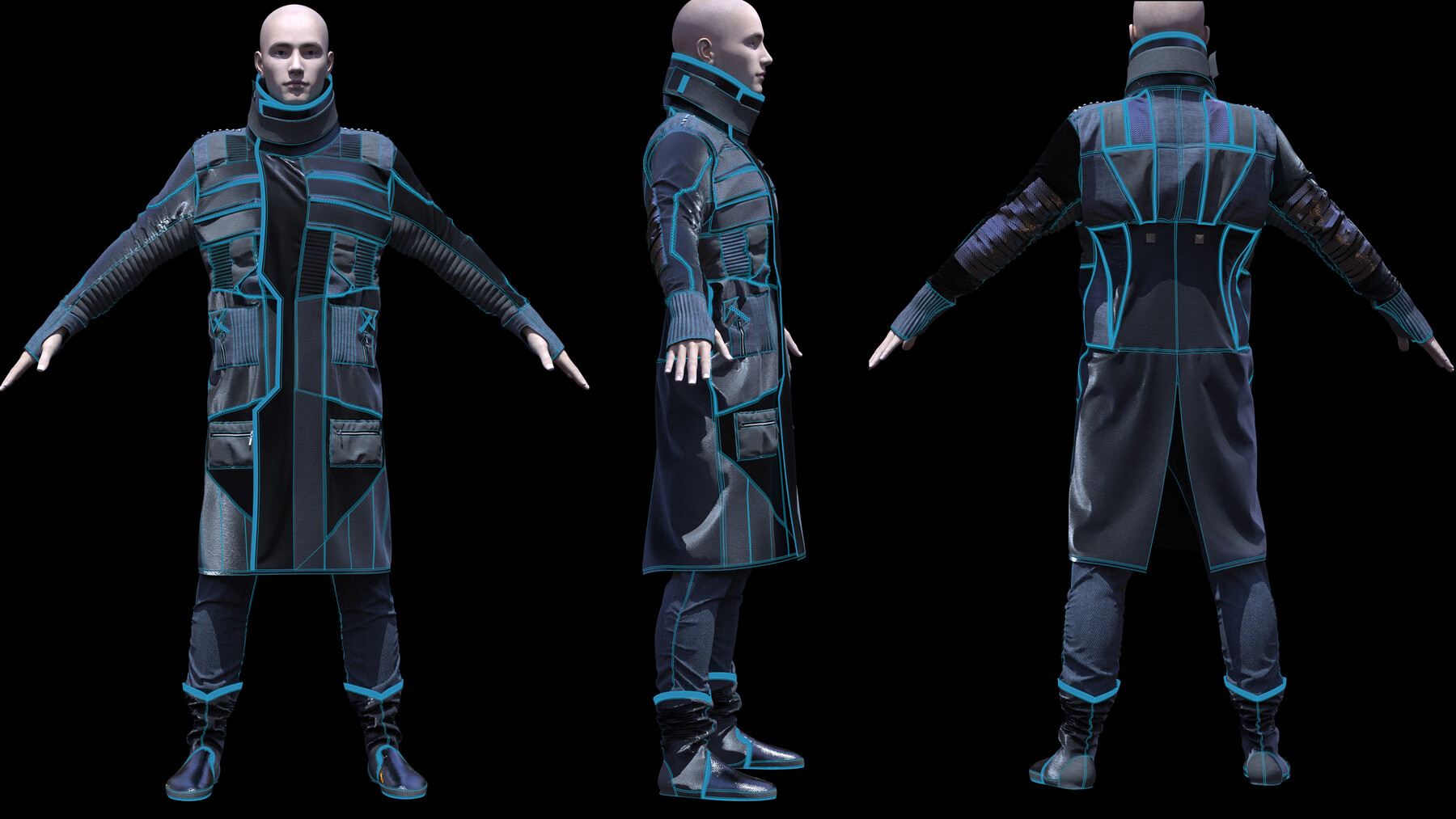 ArtStation - Sci-Fi / Cyberpunk Male Clothing. Avatar genesis 8 Male ...