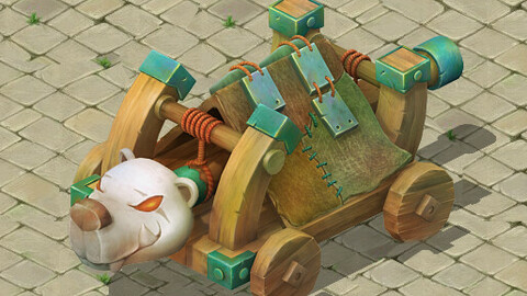 Cartoon version - Polar bear siege car