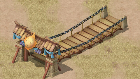 Cartoon version - spring cousin child bridge