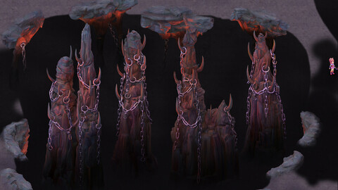 Cartoon hell - wail abyss - pillars