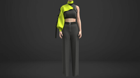 Female Outfit Marvelous designer , Clo3D